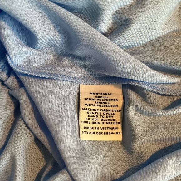 ❌ SOLD Collective Concepts Womens Crinkle blue Green Mock Neck Shirt Dress NWT - Picture 7 of 10